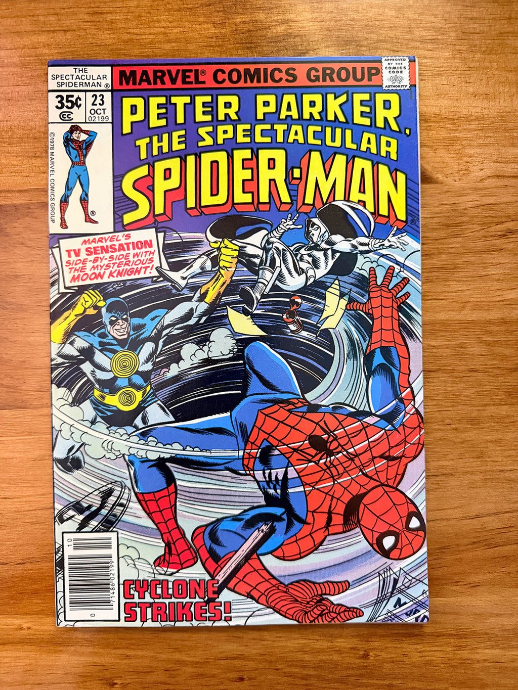 Spectacular Spider-Man #23 Newsstand - 1978 First Spider-Man & Moon Knight Team-Up - VF+