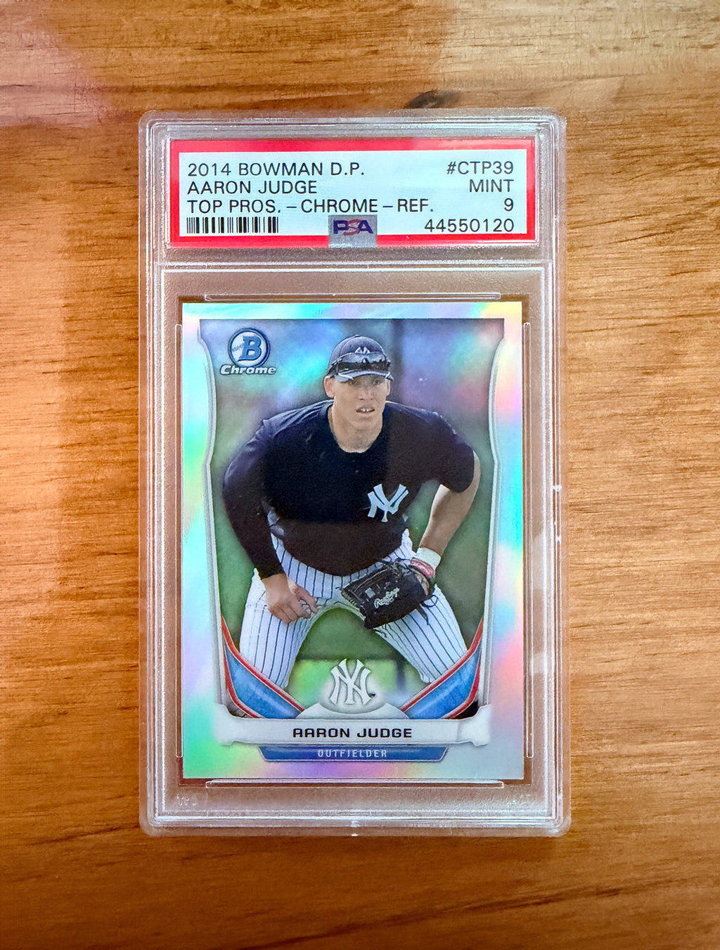 Aaron Judge - 2014 Bowman D.P. Top Prospects Chrome Refractor - PSA 9