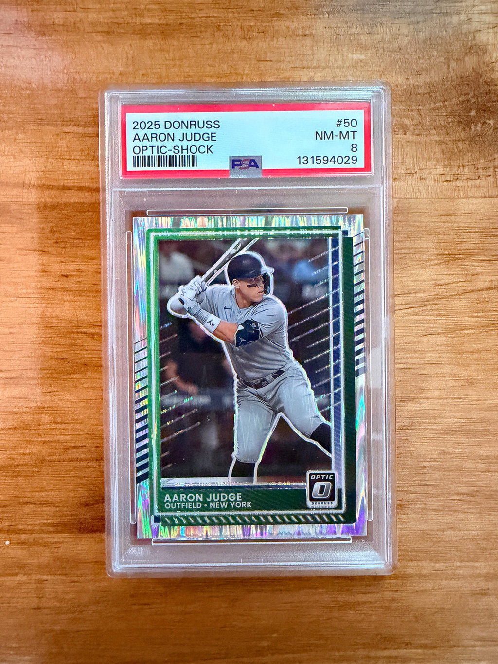 Aaron Judge - 2025 Donruss Optic-Shock #50 - PSA 8