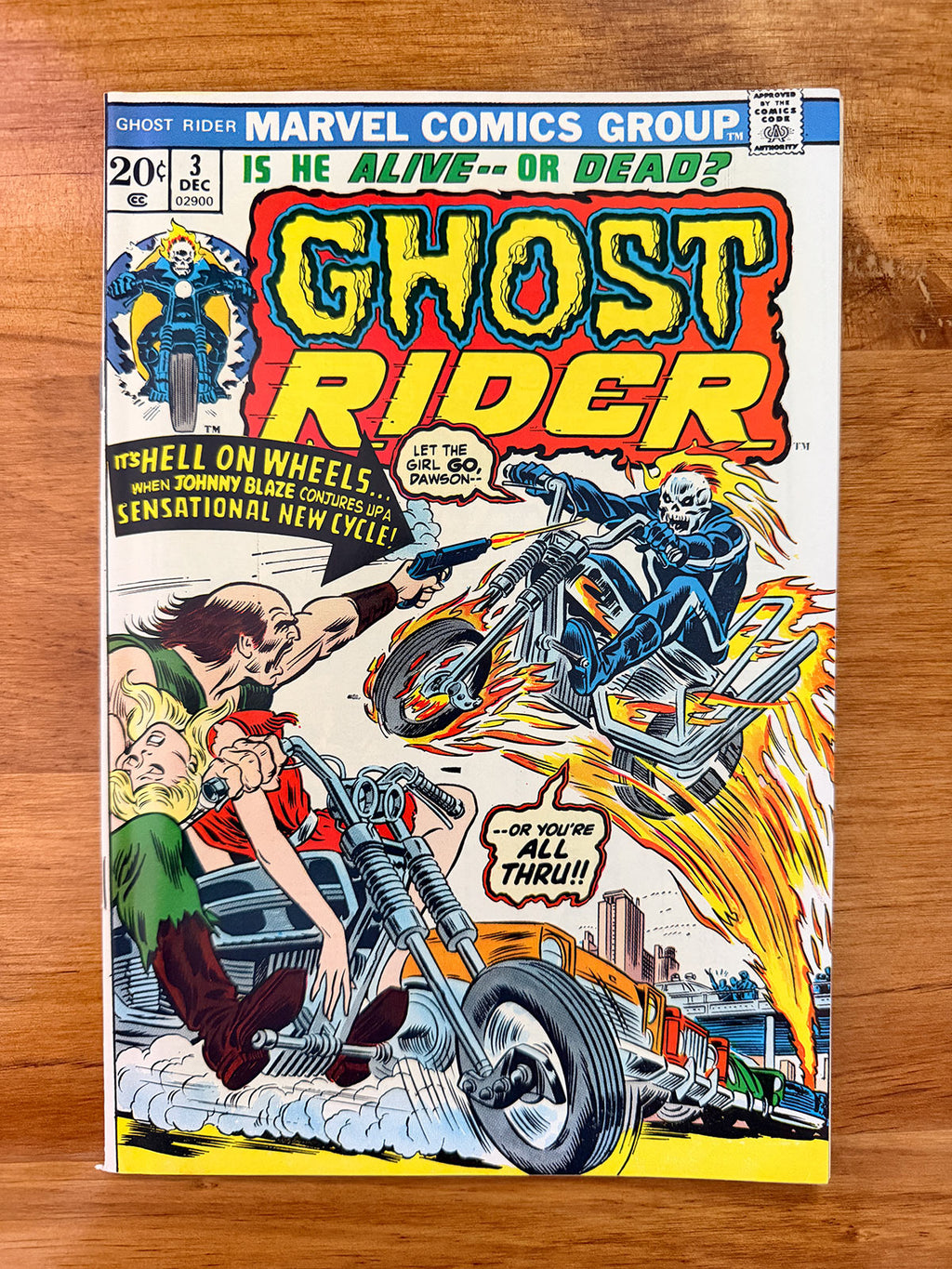 Ghost Rider #3 - 1973 First Appearance of Hellfire Motorcycle - VF+