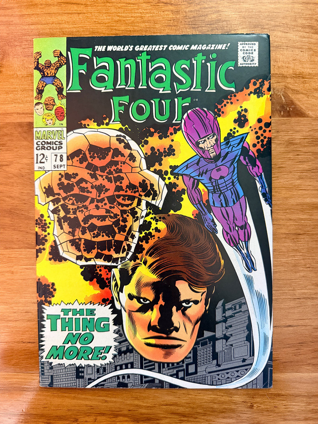 Fantastic Four #78 - 1968 The Thing Turns Human Again - VF