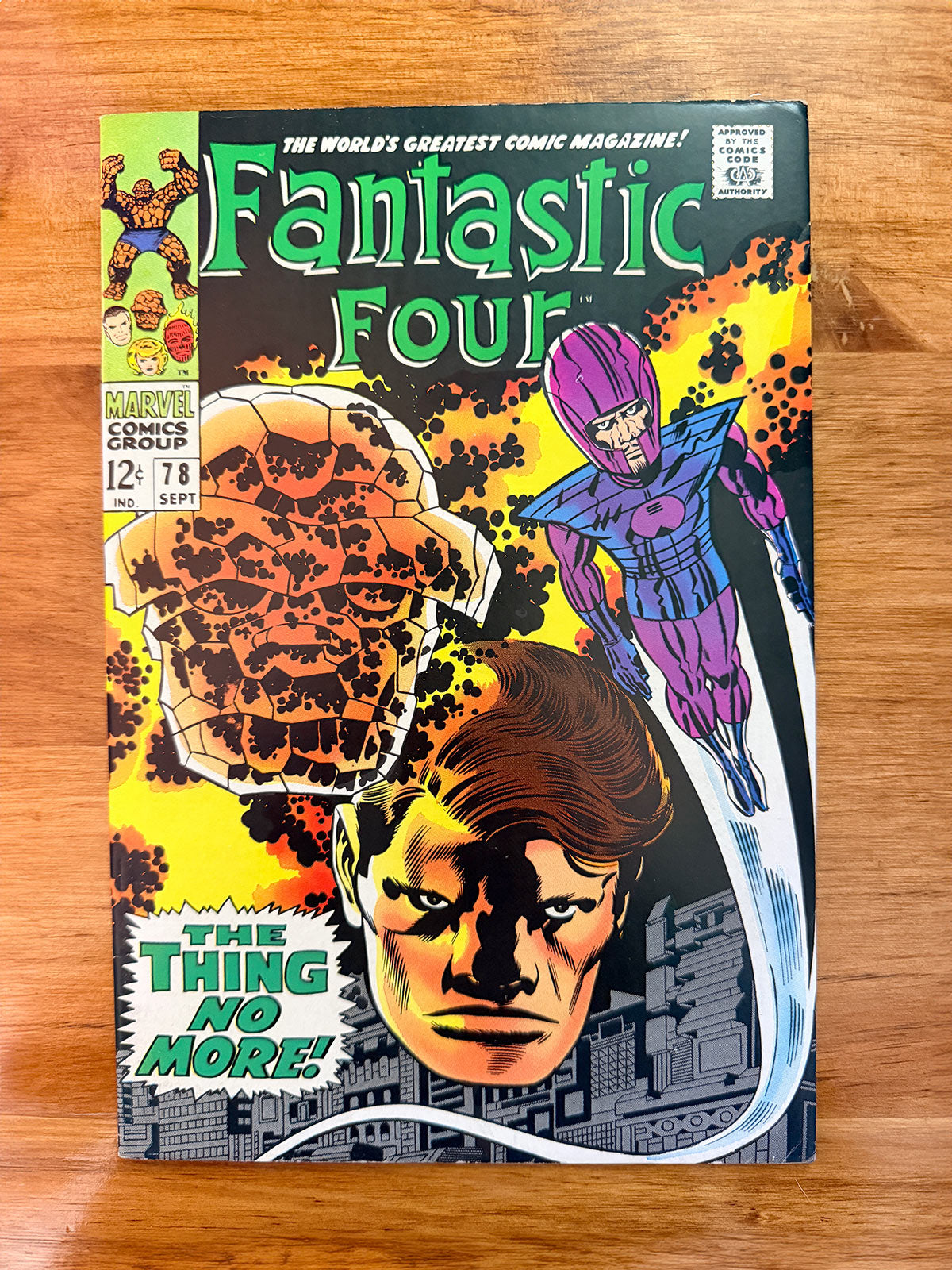 Fantastic Four #78 - 1968 The Thing Turns Human Again - VF