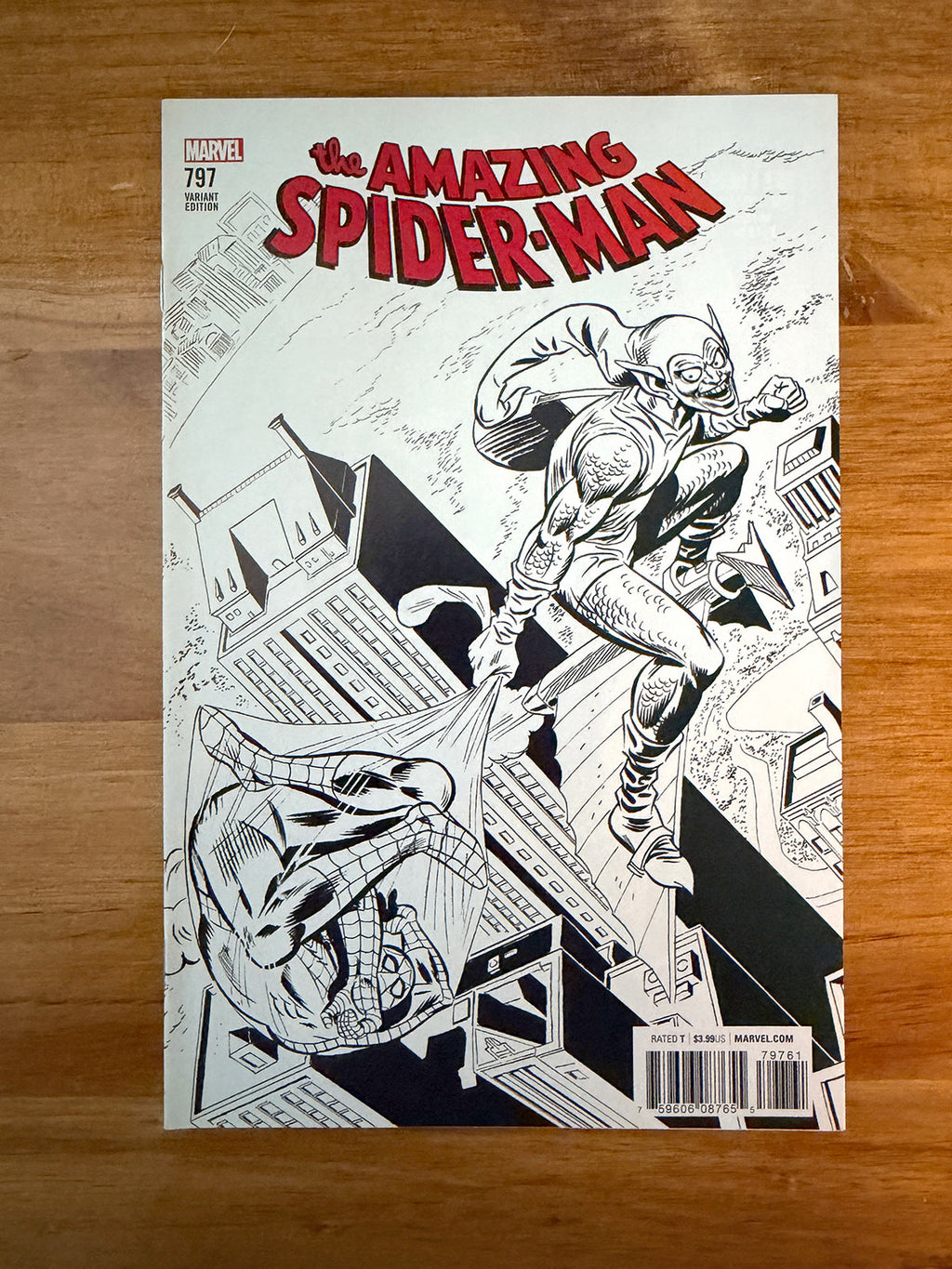 Amazing Spider-Man #797 - 2018 Ross Andru Remastered Black and White Variant - NM