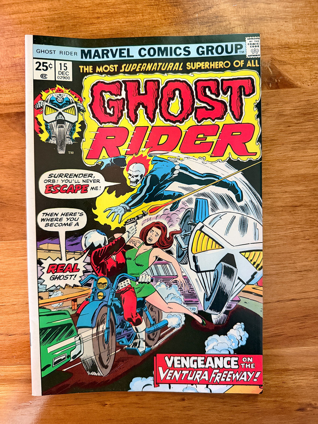 Ghost Rider #15 - 1975 vs The Orb - VF