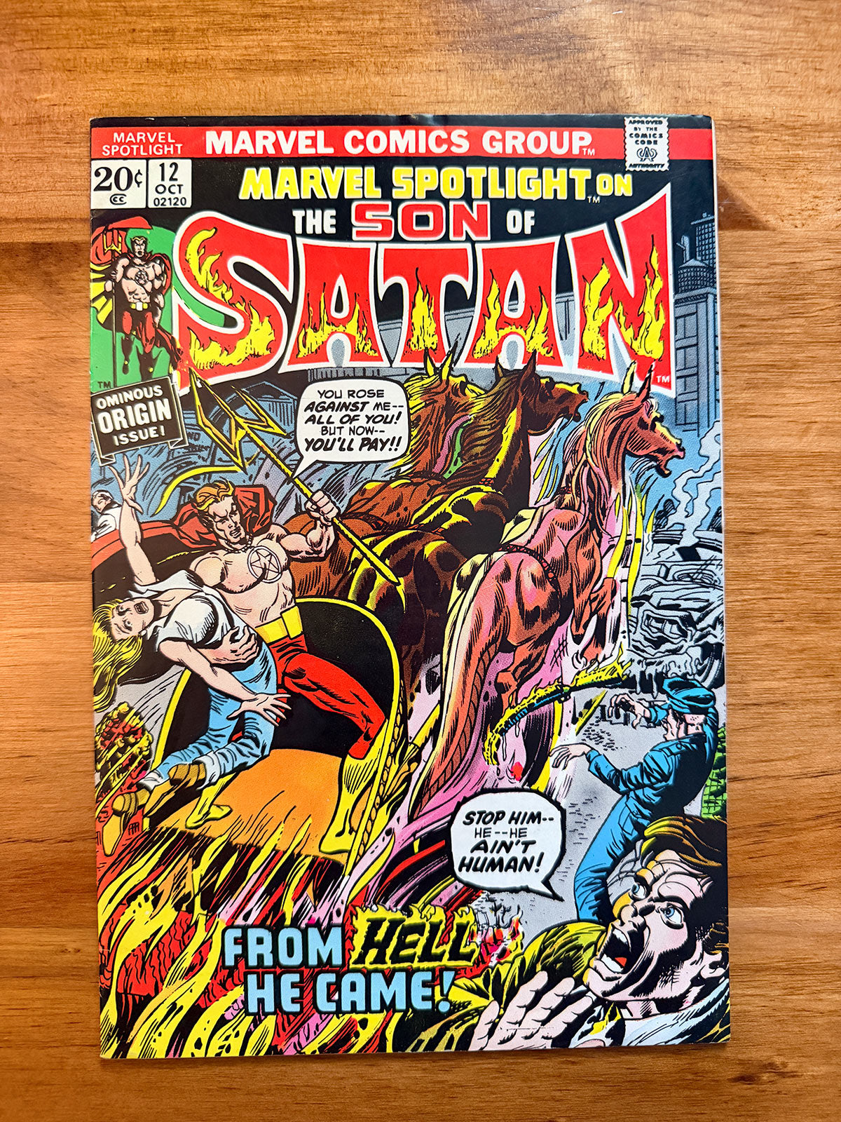 Marvel Spotlight #12 - 1973 First Son of Satan Cover - VF-