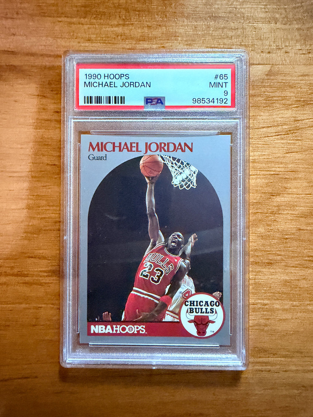 Michael Jordan - 1990 Hoops #65 - PSA 9
