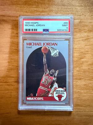 Michael Jordan - 1990 Hoops #65 - PSA 9