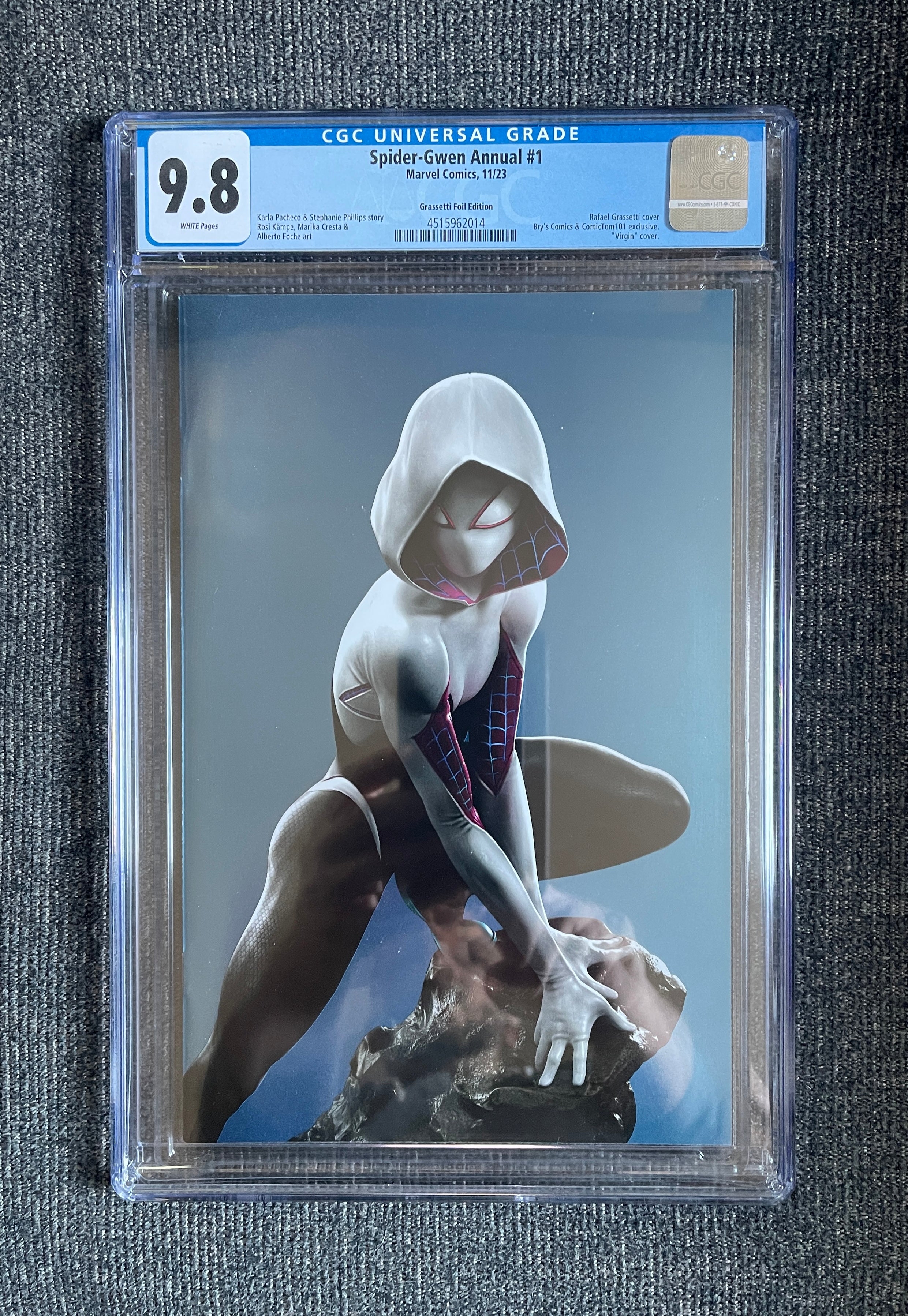 Spider-Gwen Annual #1 – 2023 Grassetti Foil Virgin Variant – CGC 9.8