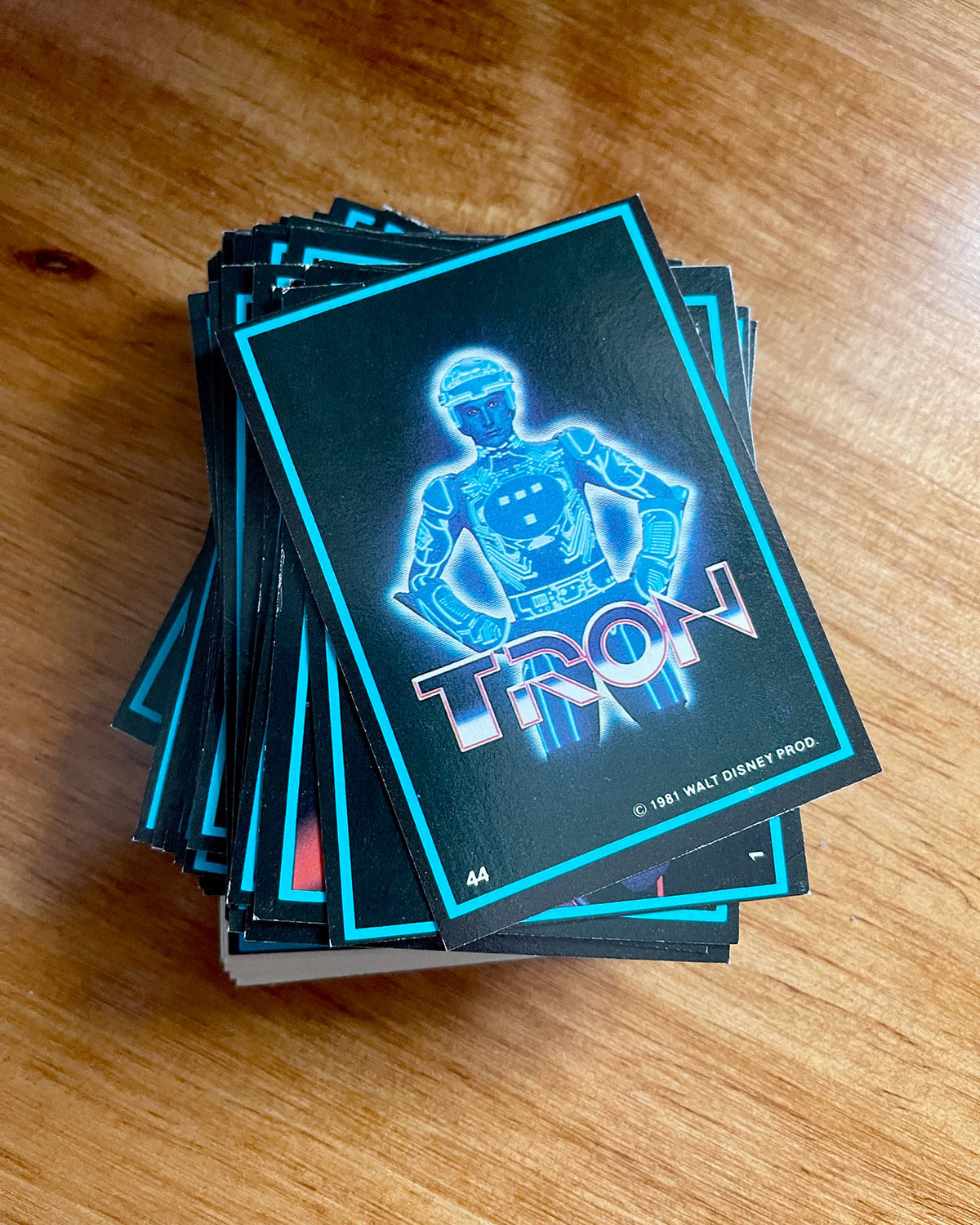 Tron Trading Cards – 1981 Full 66-Card Set and 8 Stickers – VF