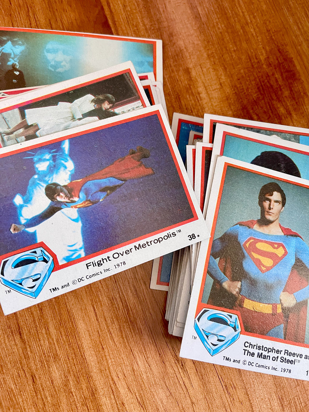 Superman: The Movie Trading Cards - 1978 Full 77-Card Set - VF
