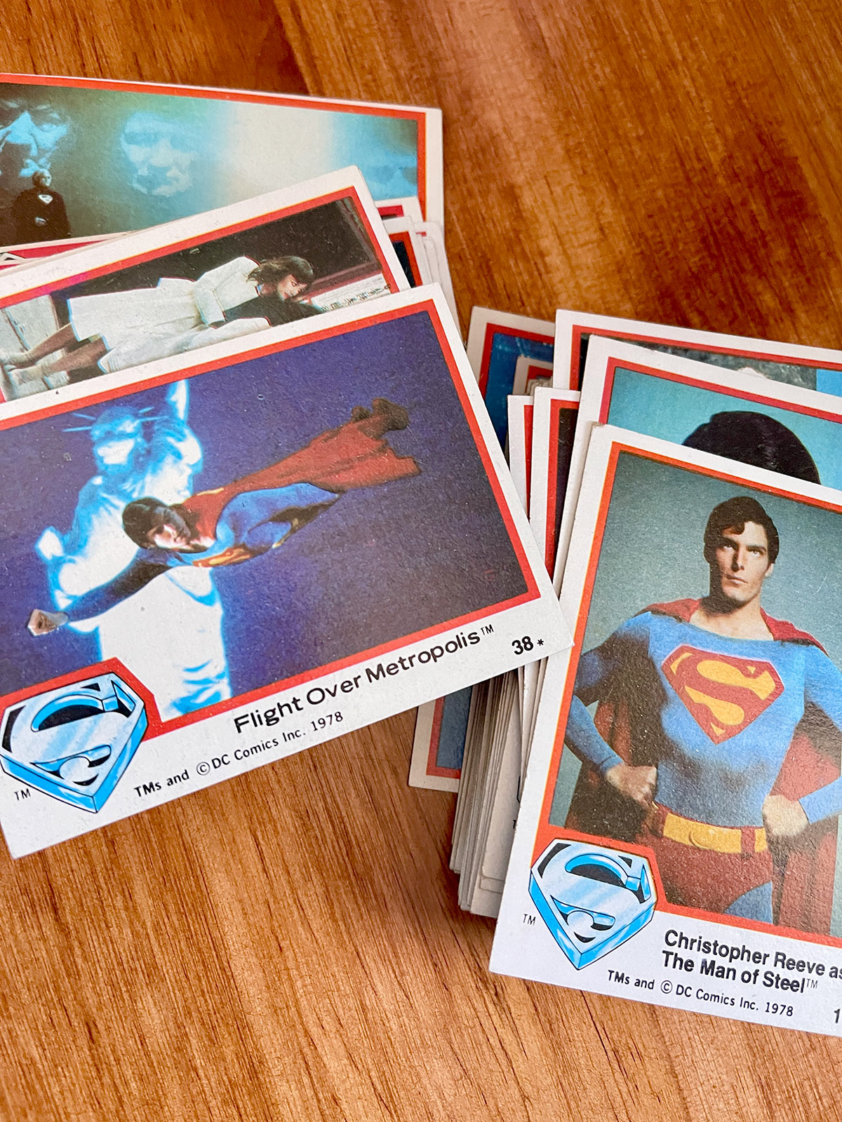 Superman: The Movie Trading Cards - 1978 Full 77-Card Set - VF
