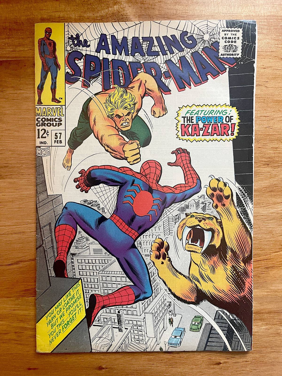 Amazing Spider-Man #57 - 1968 First Spidey vs Ka-Zar - FINE