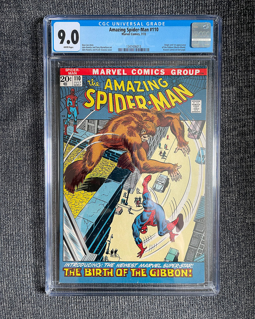 Amazing Spider-Man #110 - 1972 First Appearance of Gibbon - CGC 9.0