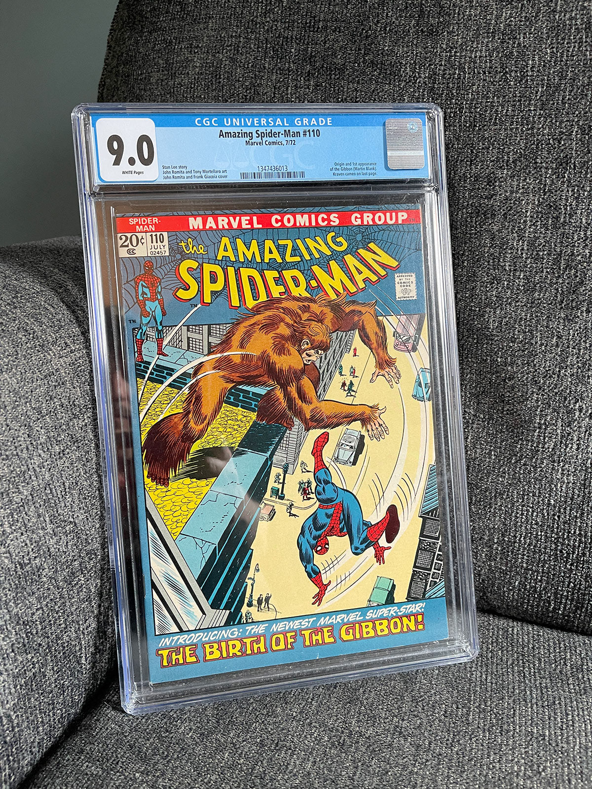 Amazing Spider-Man #110 - 1972 First Appearance of Gibbon - CGC 9.0