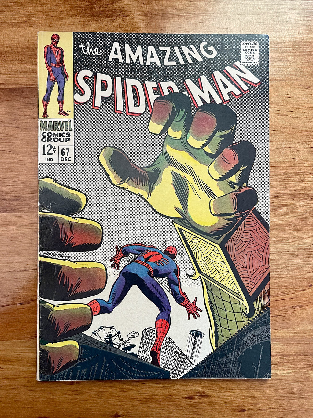 Amazing Spider-Man #67 - 1968 Classic Mysterio John Romita Sr. Cover - FINE+