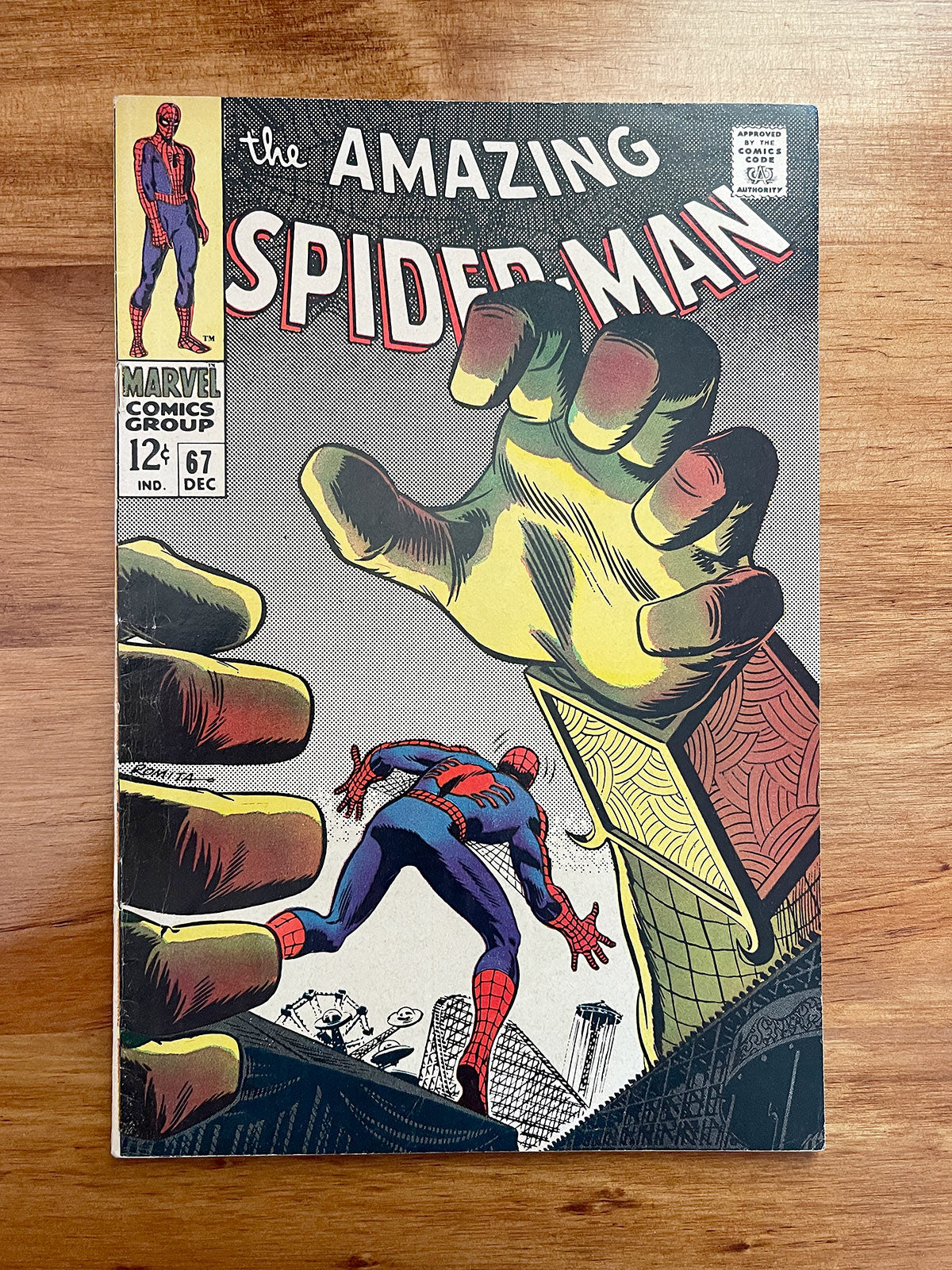 Amazing Spider-Man #67 - 1968 Classic Mysterio John Romita Sr. Cover - FINE+