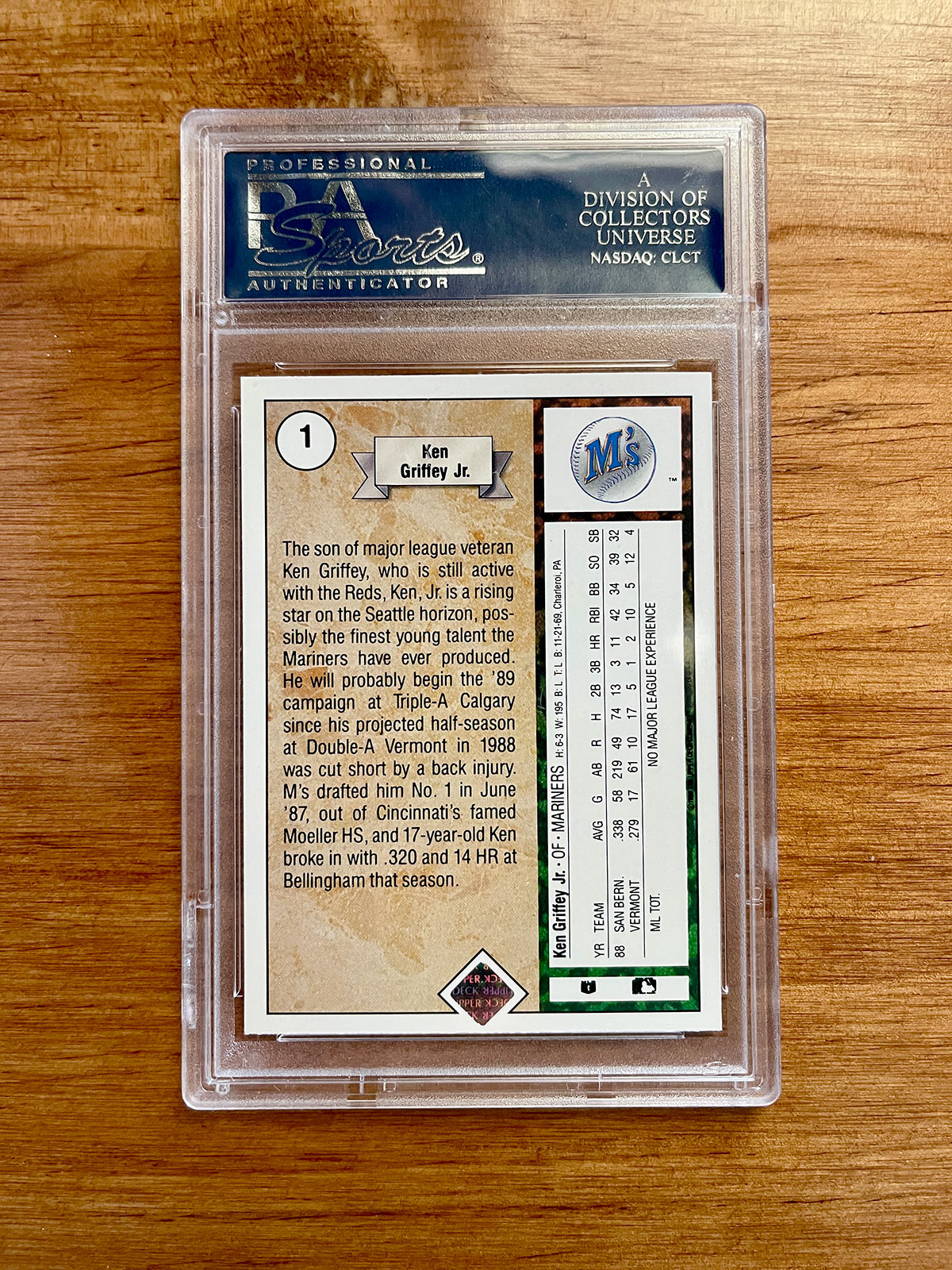 Ken Griffey Jr. - 1989 Upper Deck Star Rookie #1 - PSA 9