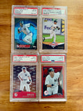 Derek Jeter PSA 10 Four-Pack - Chrome & Modern Showcase