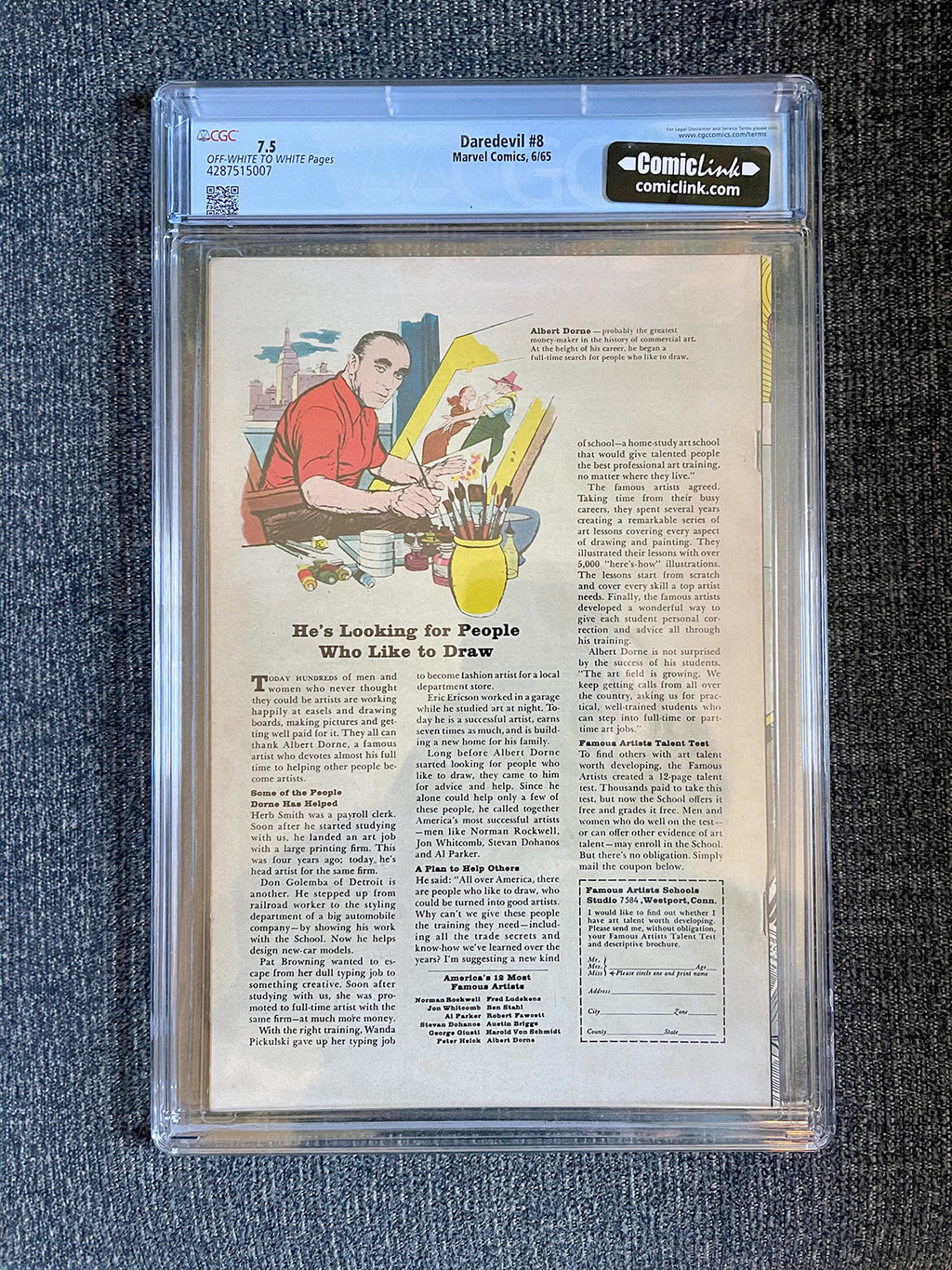 Daredevil #8 - 1965 Classic Cover & First Appearance of Stilt-Man - CGC 7.5