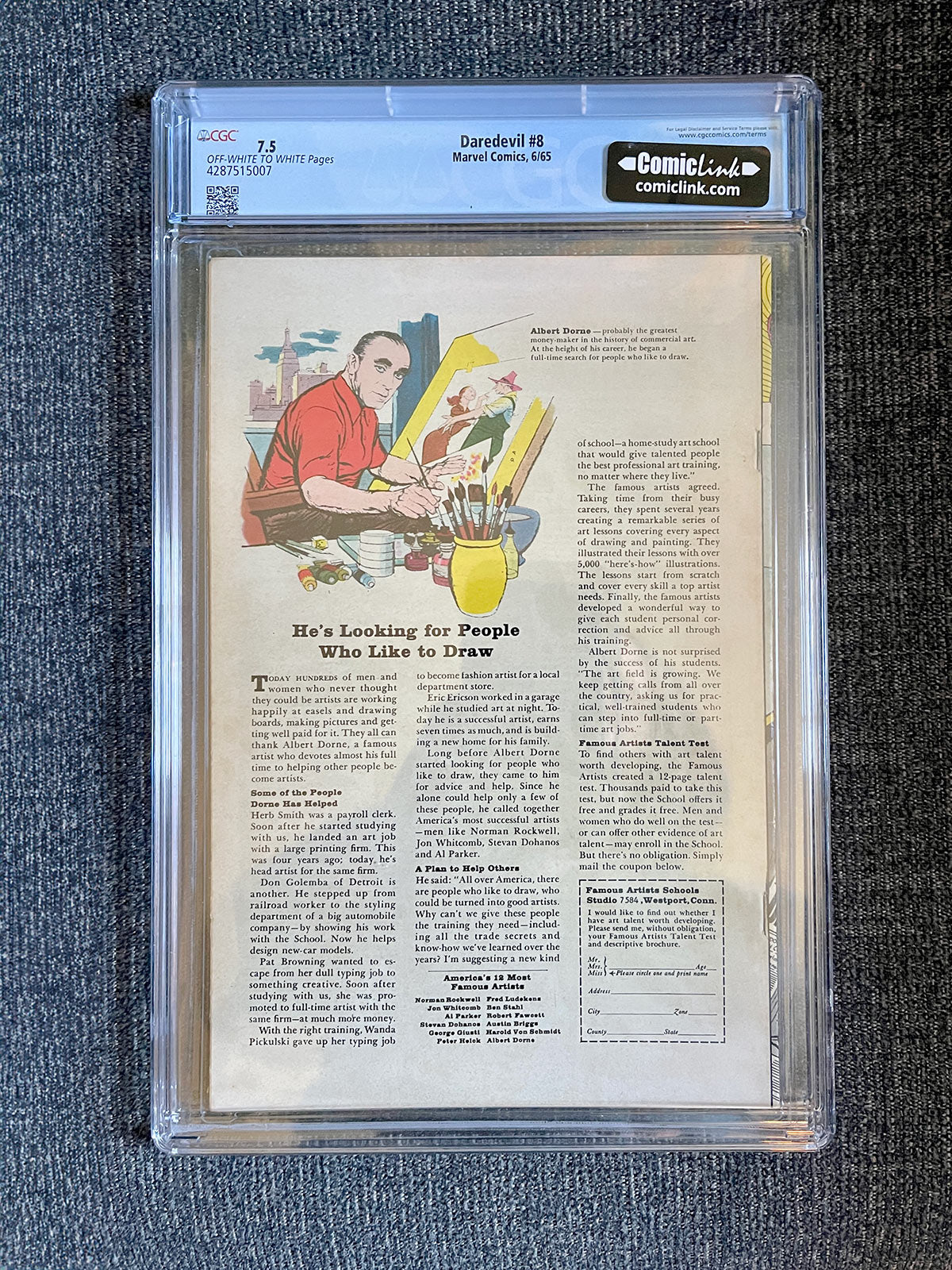 Daredevil #8 - 1965 Classic Cover & First Appearance of Stilt-Man - CGC 7.5