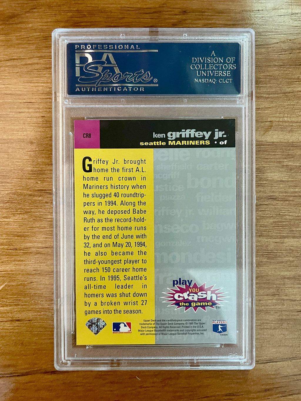 Ken Griffey Jr. - 1995 Collector's Choice Crash Winners Silver #CR8 - PSA 10