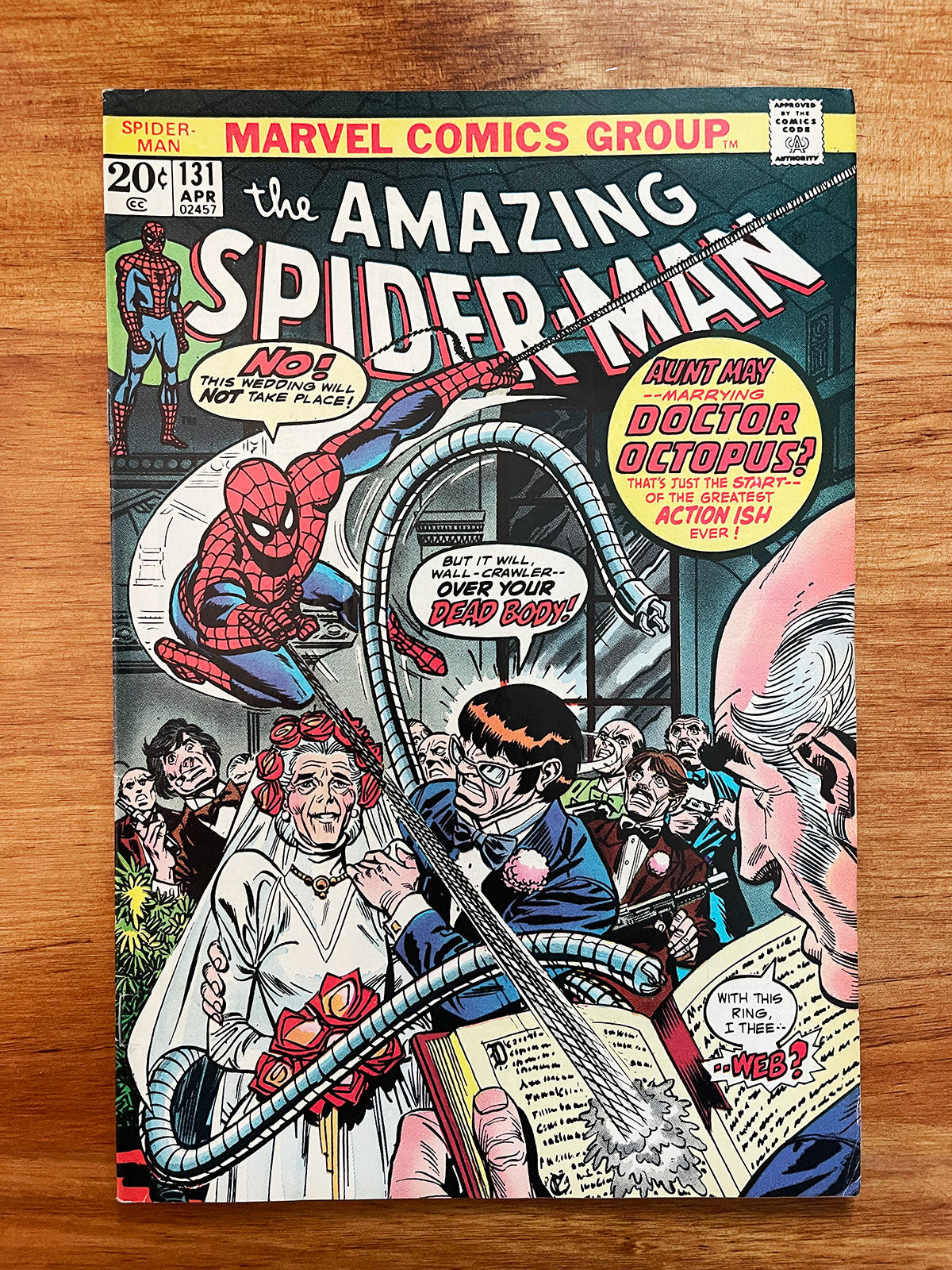 Amazing Spider-Man #131 - 1974 Aunt May and Doctor Octopus Wedding - FN+