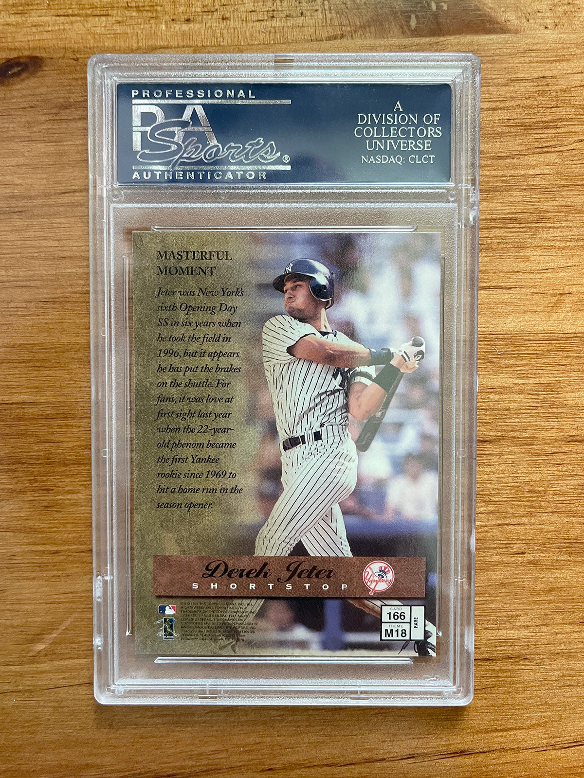 Derek Jeter - 1997 Topps Finest #166 with Coating - PSA 10