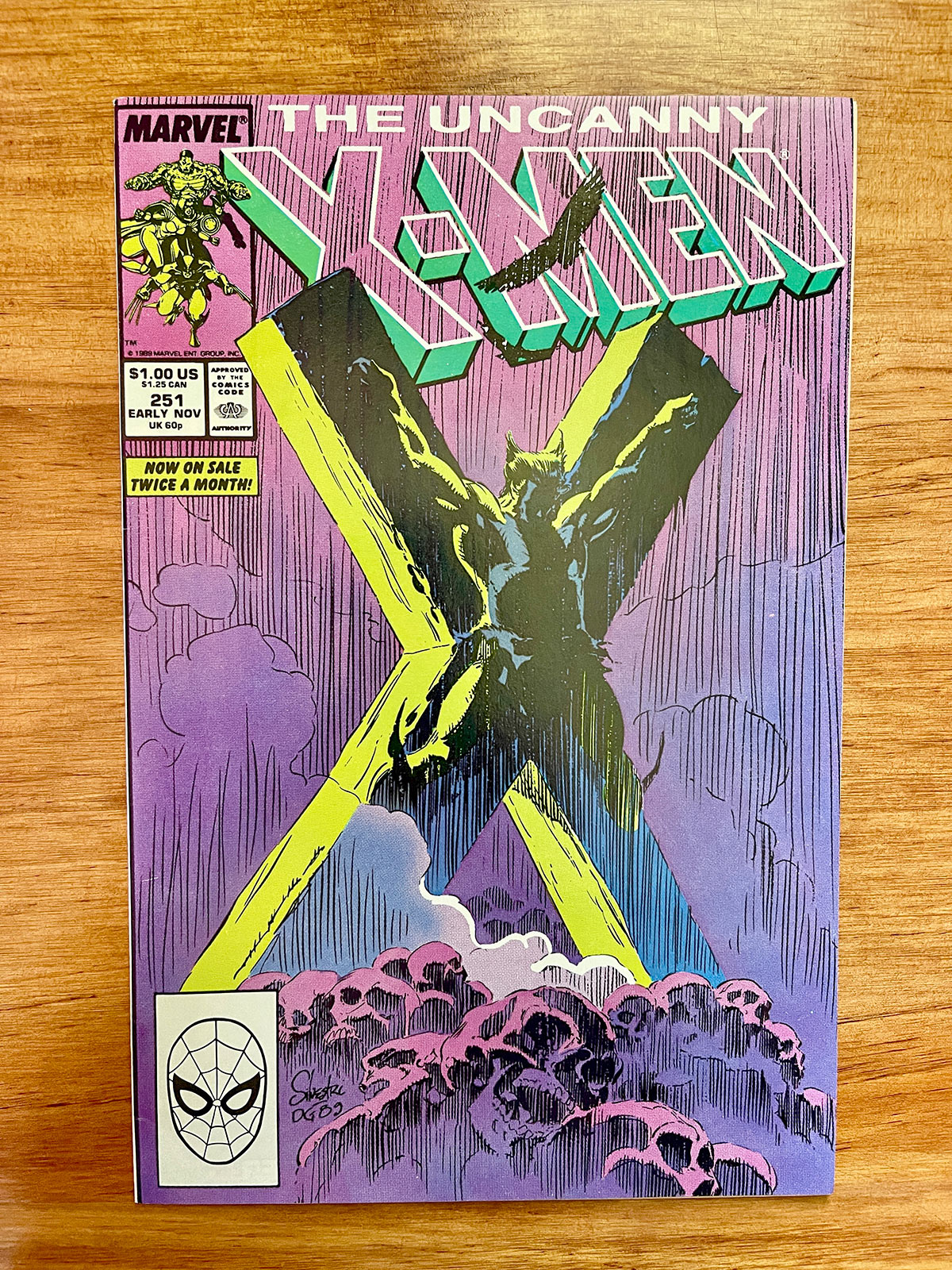 X-Men #251 - 1989 Classic X Crucifix Cover - NM-
