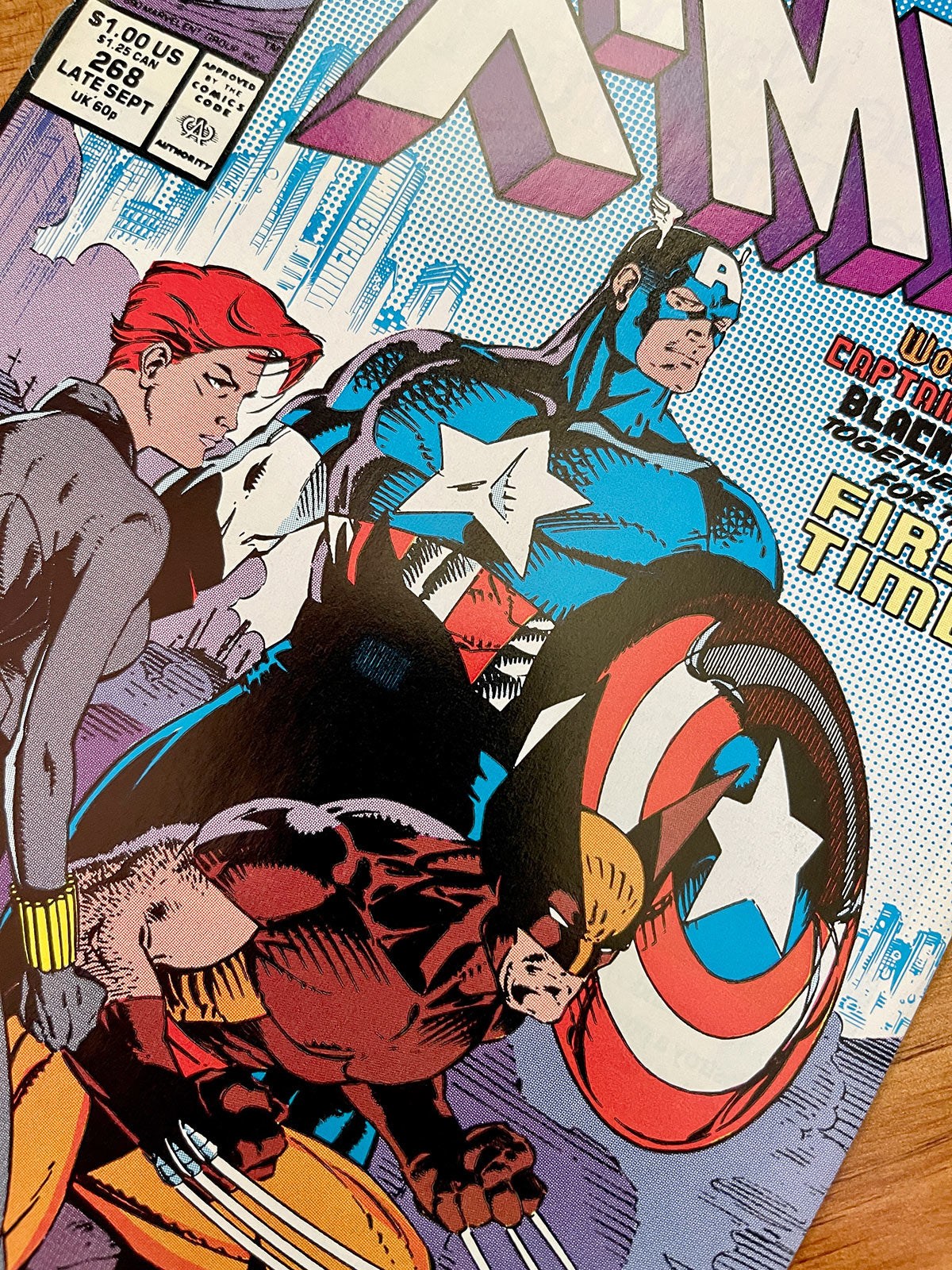 X-Men #268 - 1990 Jim Lee Captain America Cover - VF+