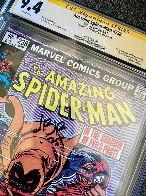 Amazing Spider-Man #238 - 1983 First Appearance of Hobgoblin - Signed by John Romita Jr. - CGC 9.4