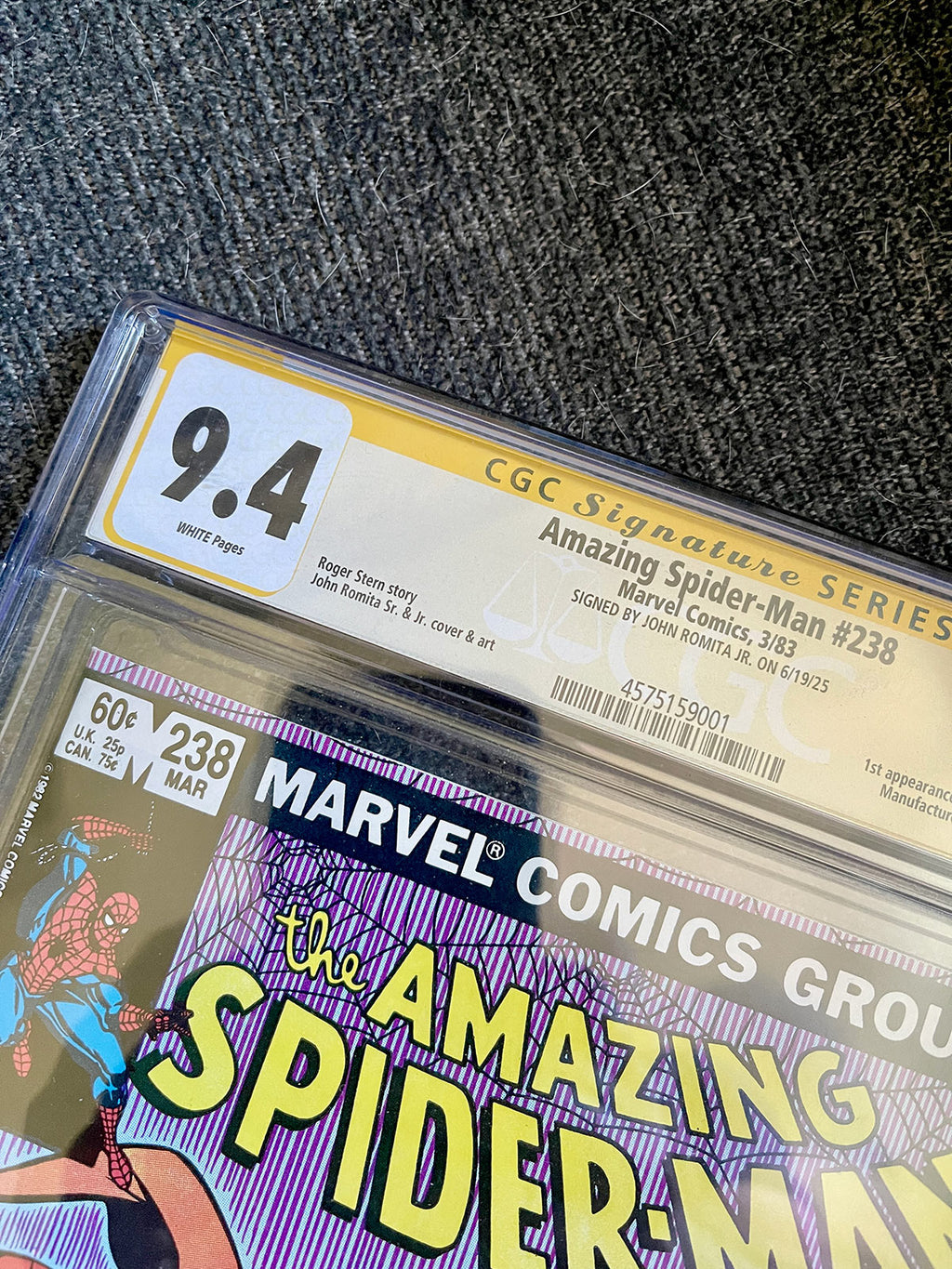 Amazing Spider-Man #238 - 1983 First Appearance of Hobgoblin - Signed by John Romita Jr. - CGC 9.4