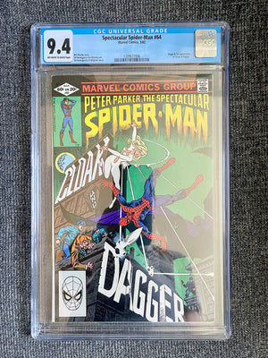 Spectacular Spider-Man #64 - 1982 First Appearance of Cloak & Dagger – CGC 9.4