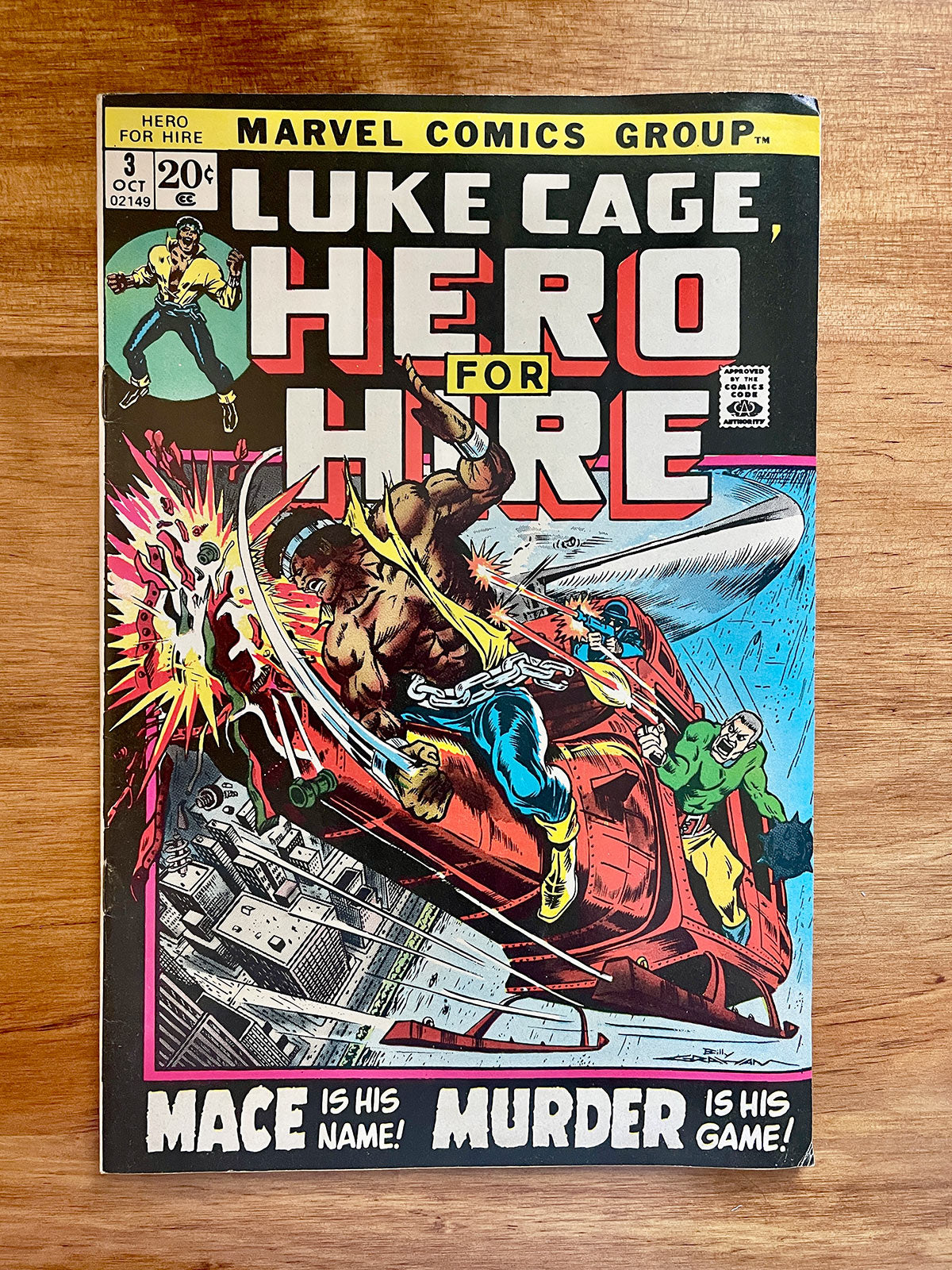 Luke Cage, Hero For Hire #3 - 1972 First Appearance Gideon Mace - FINE+