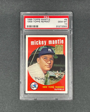 Mickey Mantle - 1996 Topps Reprint / 1959 Topps #9 - PSA 10