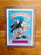 Topps Garbage Pail Kids - 1985 Series 1 Nasty Nick 1a - First Print Matte Back - VF