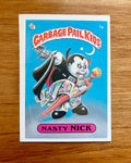 Topps Garbage Pail Kids - 1985 Series 1 Nasty Nick 1a - First Print Matte Back - VF