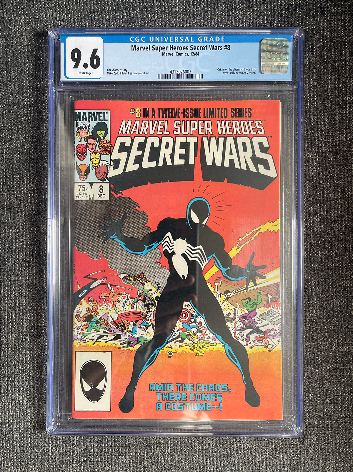 Marvel Secret Wars #8 - 1984 Origin of Black Spidey Suit - CGC 9.6