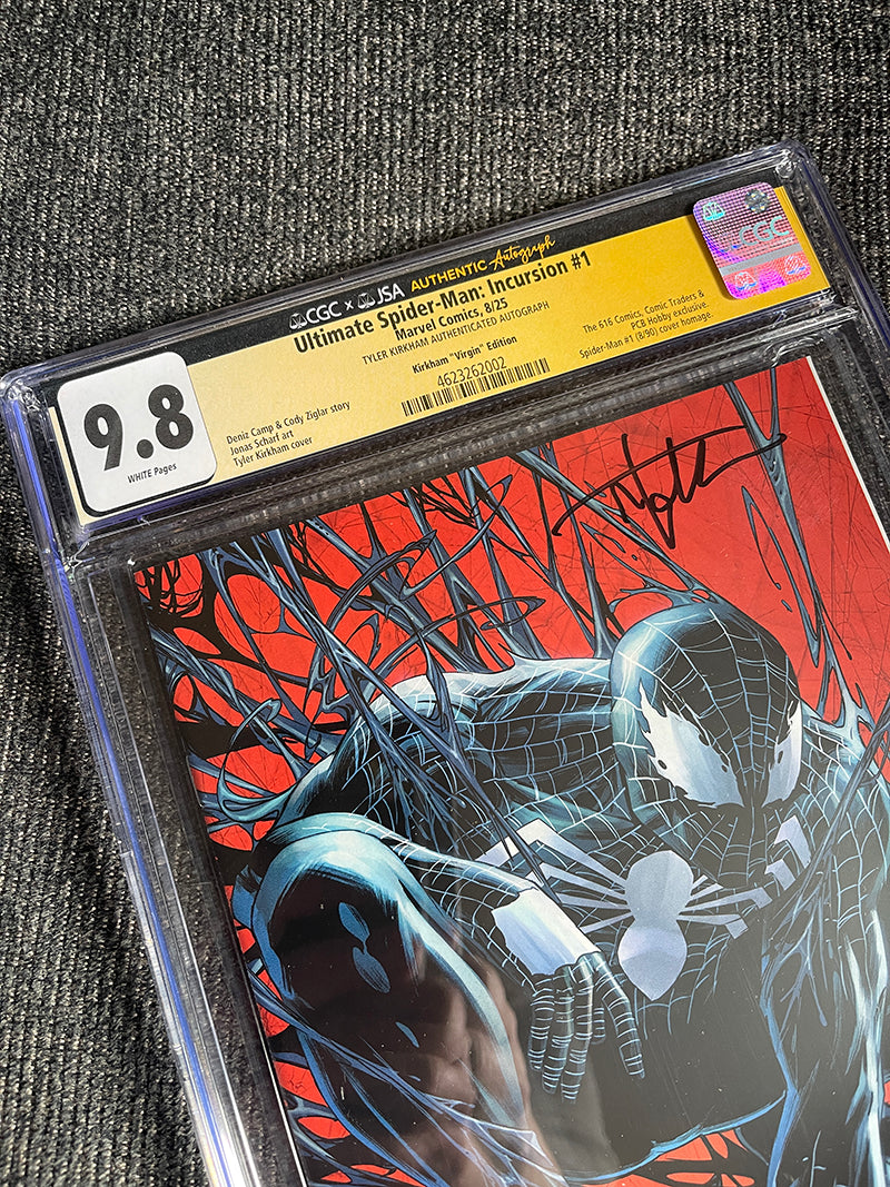 Ultimate Spider-Man: Incursion #1 - 2025 Tyler Kirkham Virgin Variant - CGC Signed 9.8