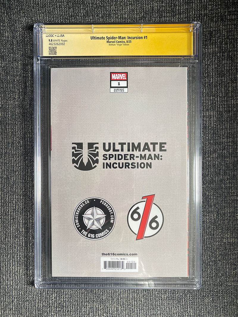 Ultimate Spider-Man: Incursion #1 - 2025 Tyler Kirkham Virgin Variant - CGC Signed 9.8