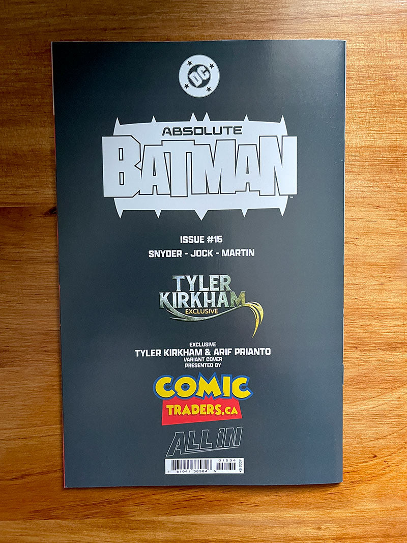 Absolute Batman #15 - 2026 Tyler Kirkham Variant - Signed with COA - M