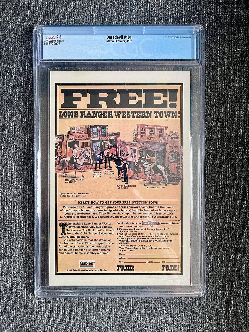 Daredevil #181 - 1982 Death of Elektra - CGC 9.8