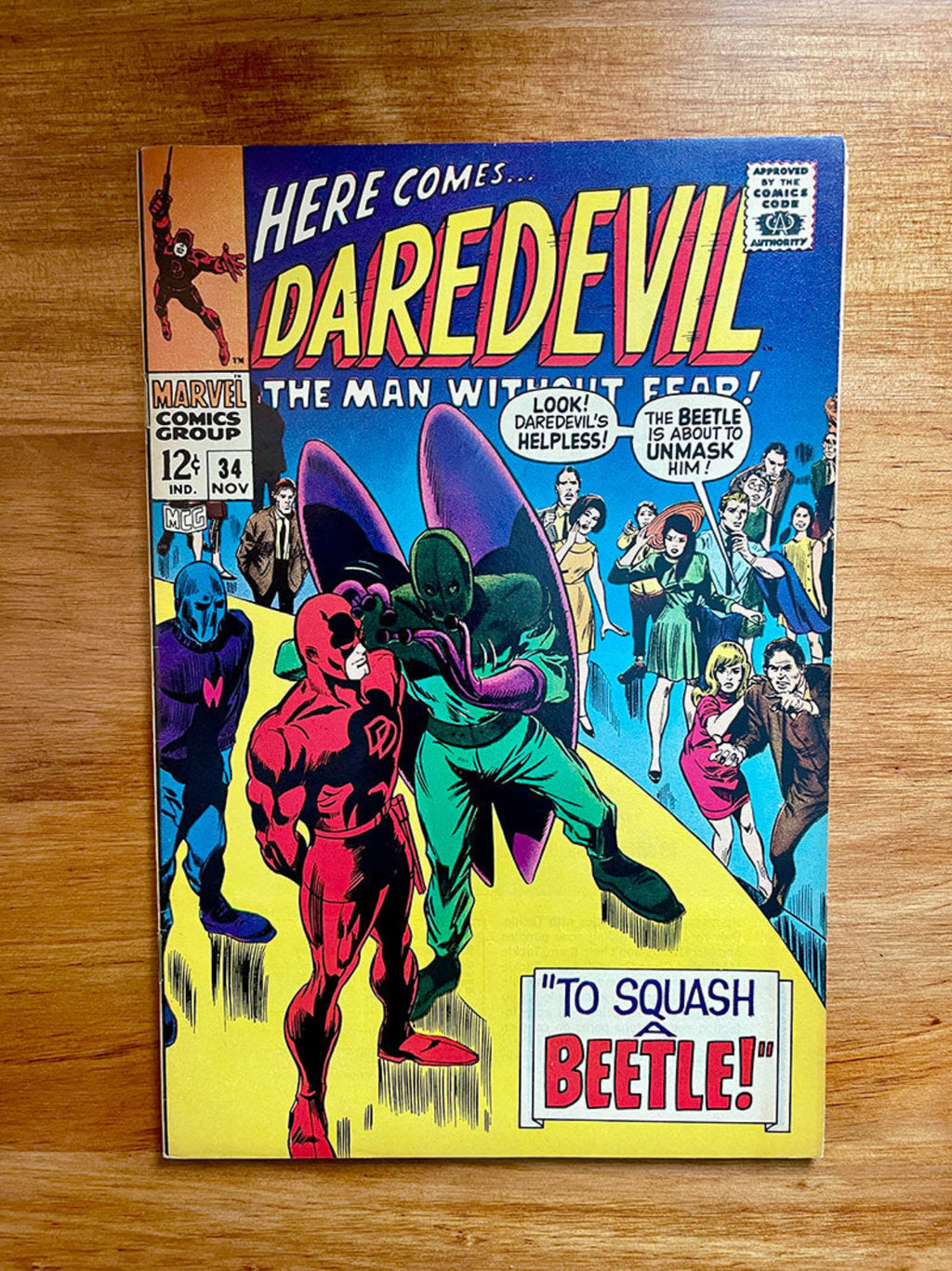 Daredevil #34 - 1967 vs Beetle - VF-