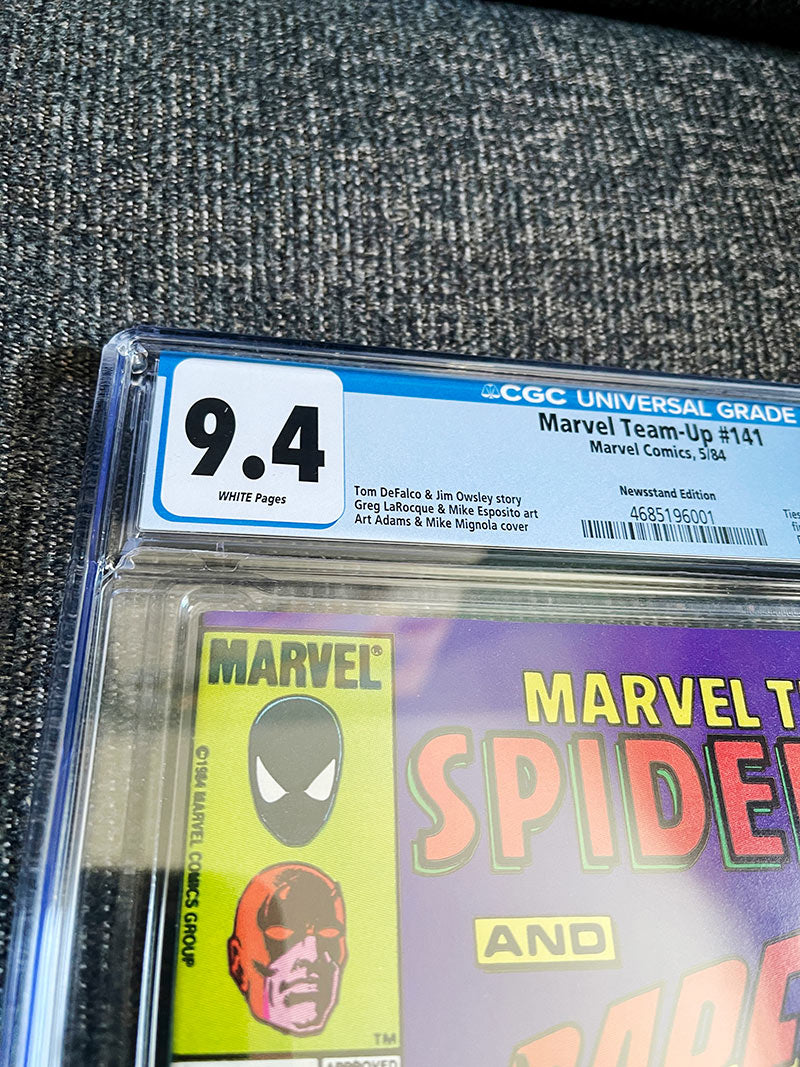 Marvel Team-Up #141 - 1984 First Appearance of the Black Spider-Man Suit – Newsstand CGC 9.4