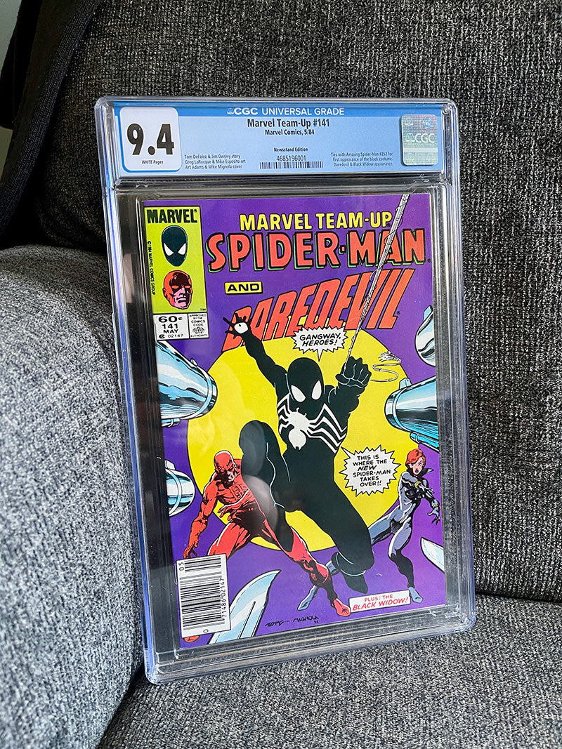 Marvel Team-Up #141 - 1984 First Appearance of the Black Spider-Man Suit – Newsstand CGC 9.4