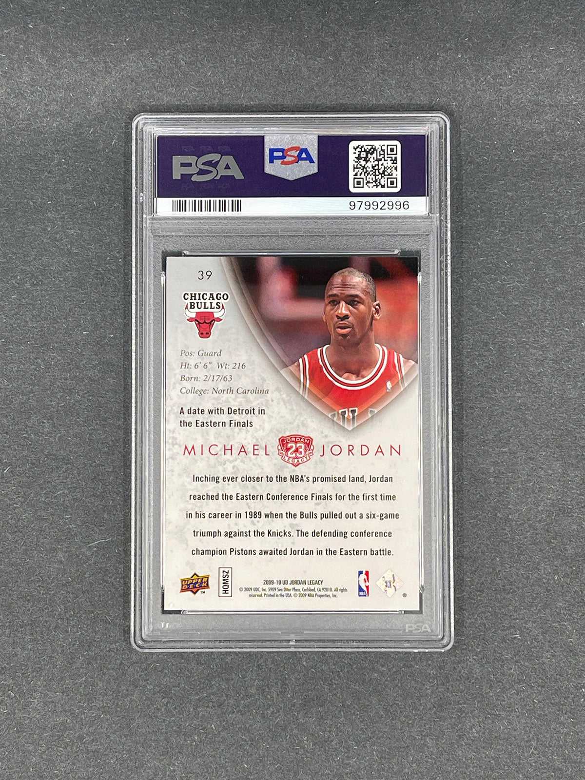 Michael Jordan – 2009 UD Jordan Legacy #39 Gold – PSA 10 GEM MINT