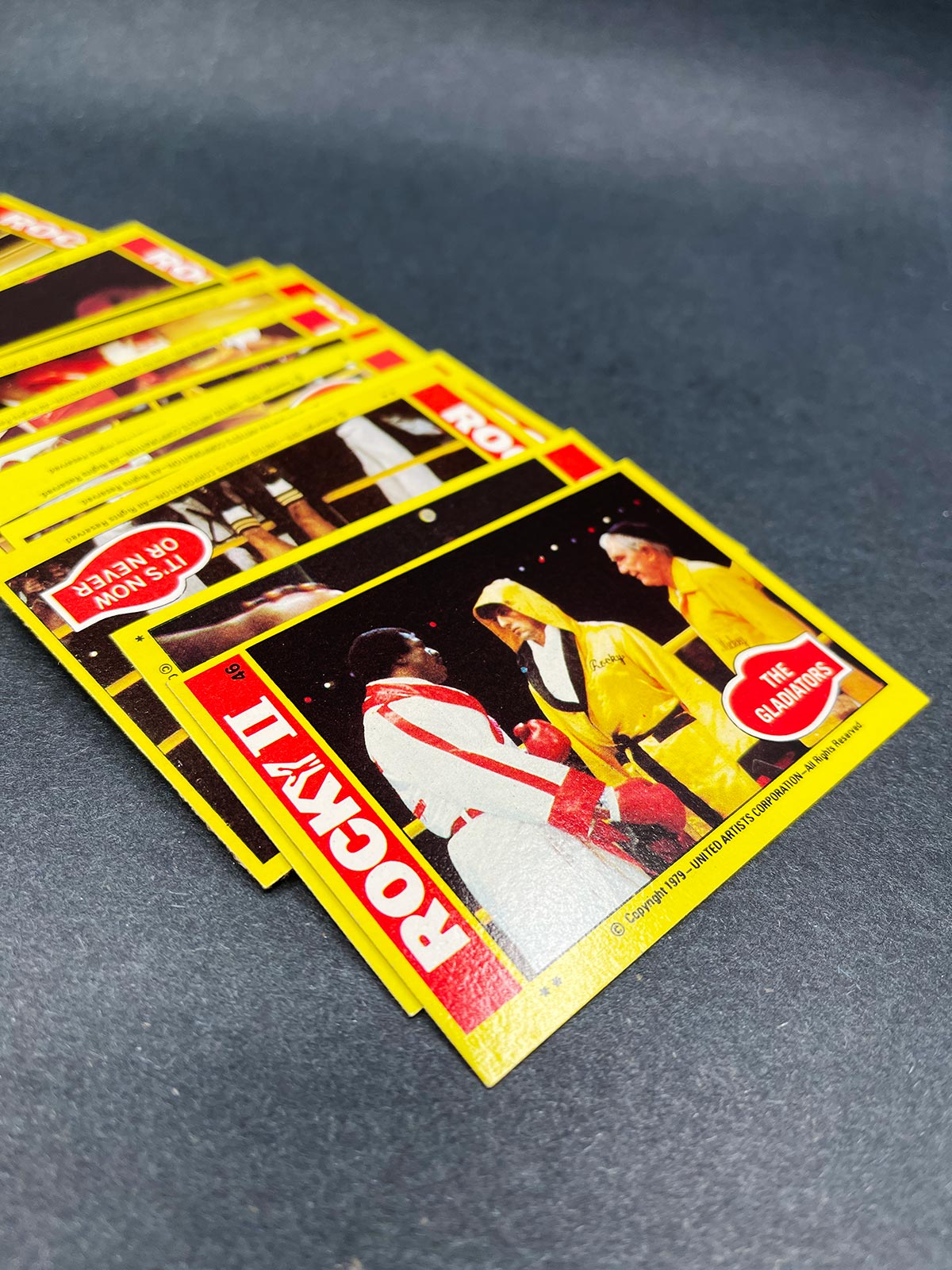 Rocky II Trading Card Set - 1979 Full 99-Card Set with all 22 Stickers - NM+