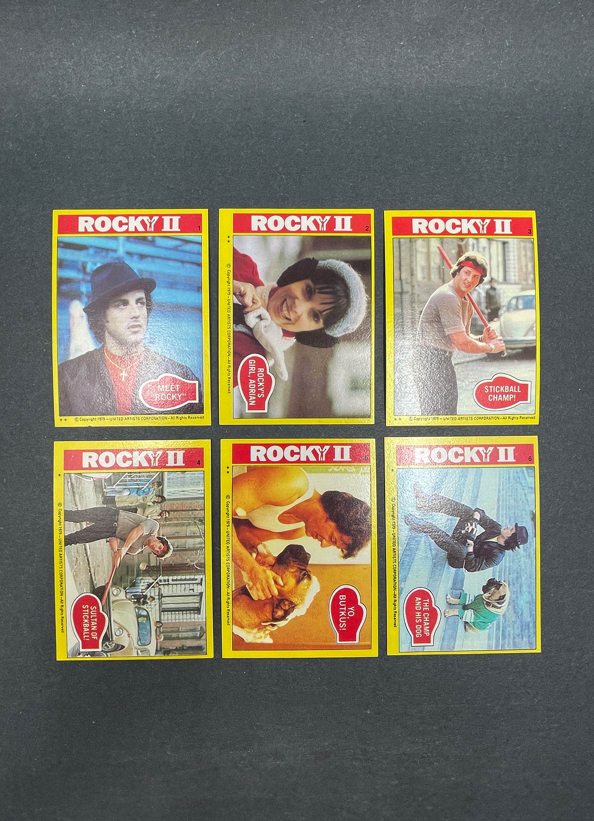 Rocky II Trading Card Set - 1979 Full 99-Card Set with all 22 Stickers - NM+
