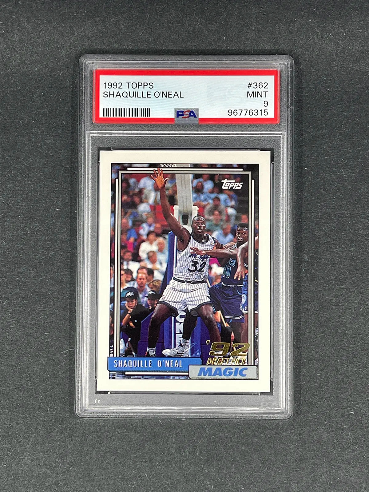 Shaquille O’Neal - 1992 Topps #362 - PSA 9
