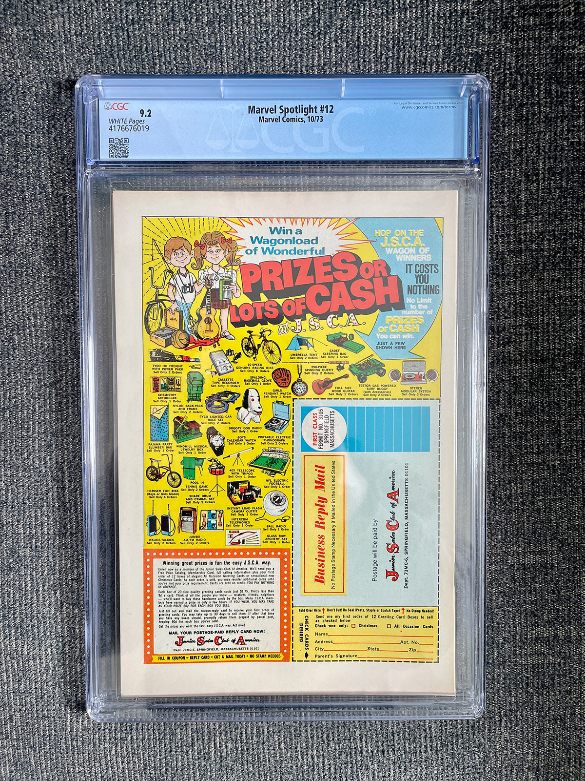 Marvel Spotlight #12 - 1973 First Son of Satan Cover - CGC 9.2 White pages