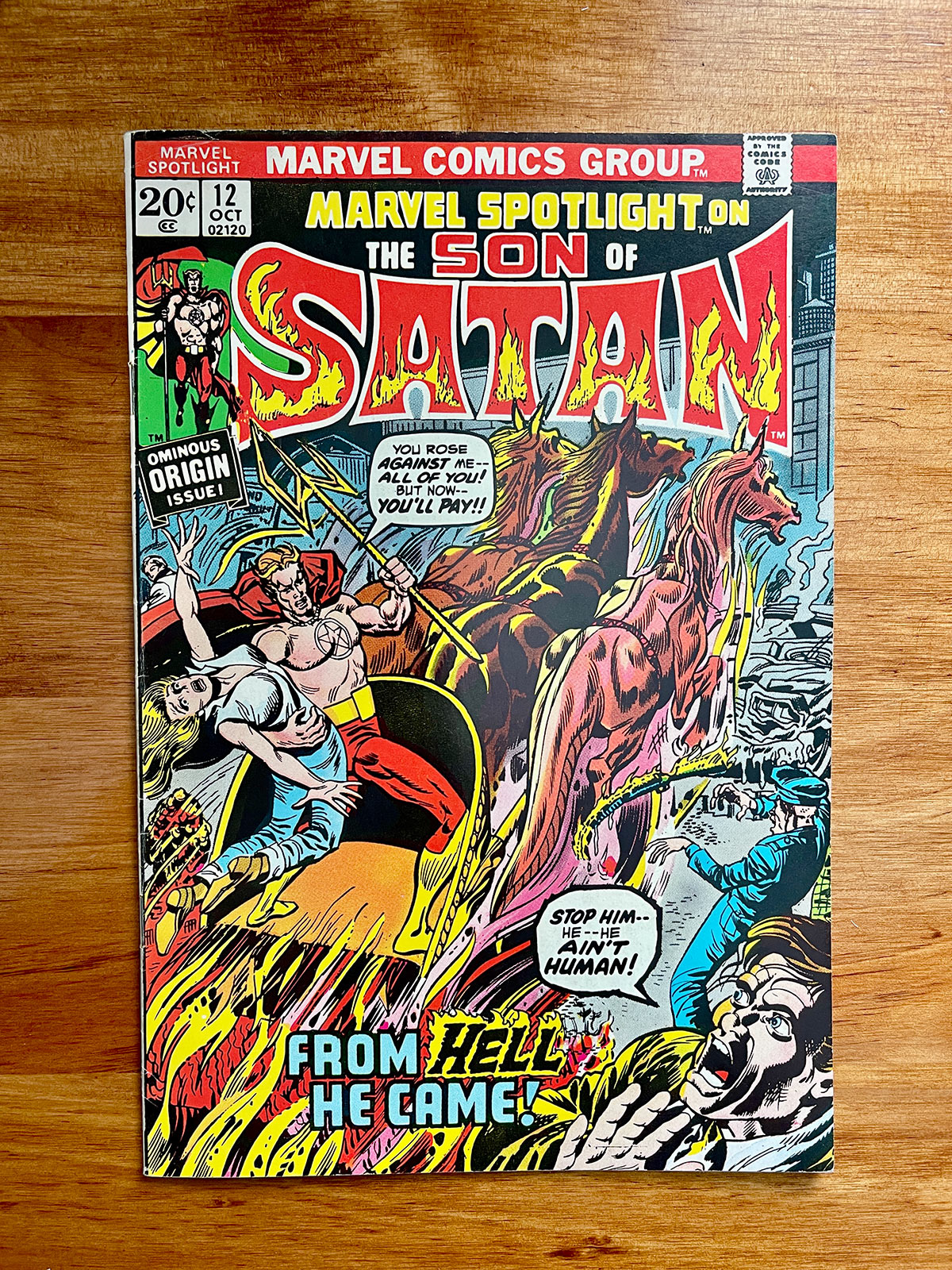 Marvel Spotlight #12 - 1973 First Son of Satan Cover - F